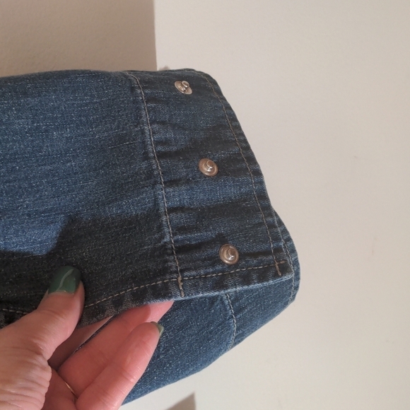 WE The Free Wide Leg High Waisted Open Side Blue Jeans 28 - Picture 6 of 10